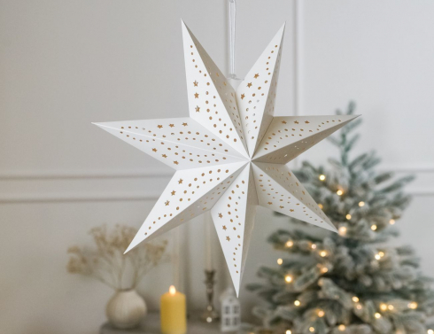Звезда из бумаги на Новогоднюю елку